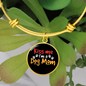 Kiss Me Dog Mom Bracelet Stainless Steel or 18k Gold Circle Bangle-Express Your Love Gifts