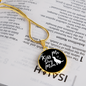 KISS ME DOG MOM Circle Necklace Stainless Steel or 18k Gold 18-22"-Express Your Love Gifts