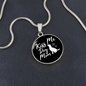 KISS ME DOG MOM Circle Necklace Stainless Steel or 18k Gold 18-22"-Express Your Love Gifts