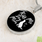 KISS ME DOG MOM Circle Necklace Stainless Steel or 18k Gold 18-22"-Express Your Love Gifts