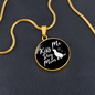 KISS ME DOG MOM Circle Necklace Stainless Steel or 18k Gold 18-22"-Express Your Love Gifts