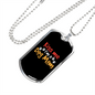 Kiss Me Dog Mom Necklace Stainless Steel or 18k Gold Dog Tag 24" Chain-Express Your Love Gifts
