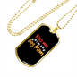 Kiss Me Dog Mom Necklace Stainless Steel or 18k Gold Dog Tag 24" Chain-Express Your Love Gifts