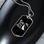 Kiss Me Dog Mom White Necklace Stainless Steel or 18k Gold Dog Tag 24" Chain-Express Your Love Gifts
