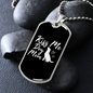 Kiss Me Dog Mom White Necklace Stainless Steel or 18k Gold Dog Tag 24" Chain-Express Your Love Gifts