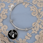 Kiss Me Dog White Bracelet Stainless Steel or 18k Gold Circle Bangle-Express Your Love Gifts