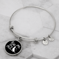 Kiss Me Dog White Bracelet Stainless Steel or 18k Gold Circle Bangle-Express Your Love Gifts