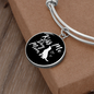 Kiss Me Dog White Bracelet Stainless Steel or 18k Gold Circle Bangle-Express Your Love Gifts