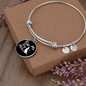 Kiss Me Dog White Bracelet Stainless Steel or 18k Gold Circle Bangle-Express Your Love Gifts