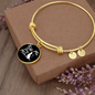 Kiss Me Dog White Bracelet Stainless Steel or 18k Gold Circle Bangle-Express Your Love Gifts