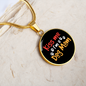 Kiss Me I'm a Dog Mom Circle Necklace Stainless Steel or 18k Gold 18-22"-Express Your Love Gifts