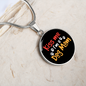 Kiss Me I'm a Dog Mom Circle Necklace Stainless Steel or 18k Gold 18-22"-Express Your Love Gifts