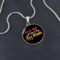 Kiss Me I'm a Dog Mom Circle Necklace Stainless Steel or 18k Gold 18-22"-Express Your Love Gifts
