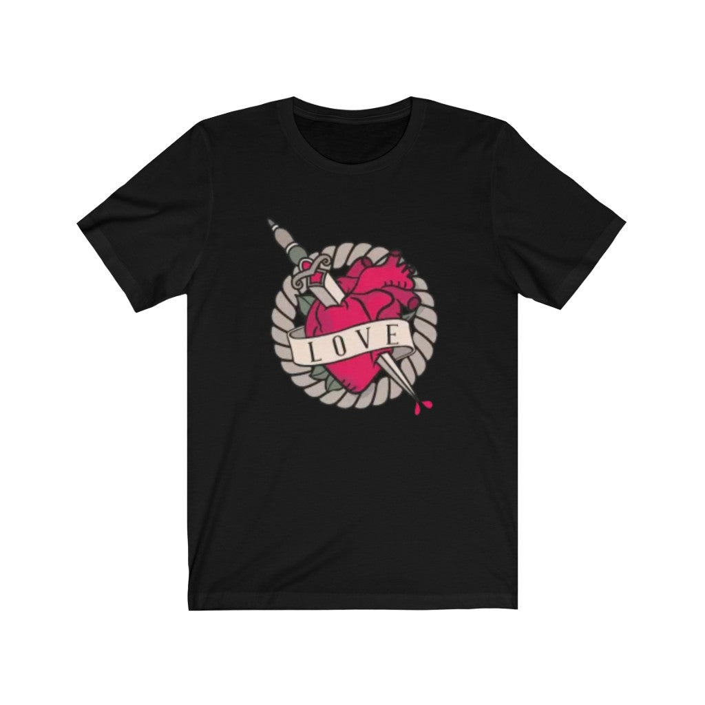 Knife Pierce Heart TShirt-Express Your Love Gifts