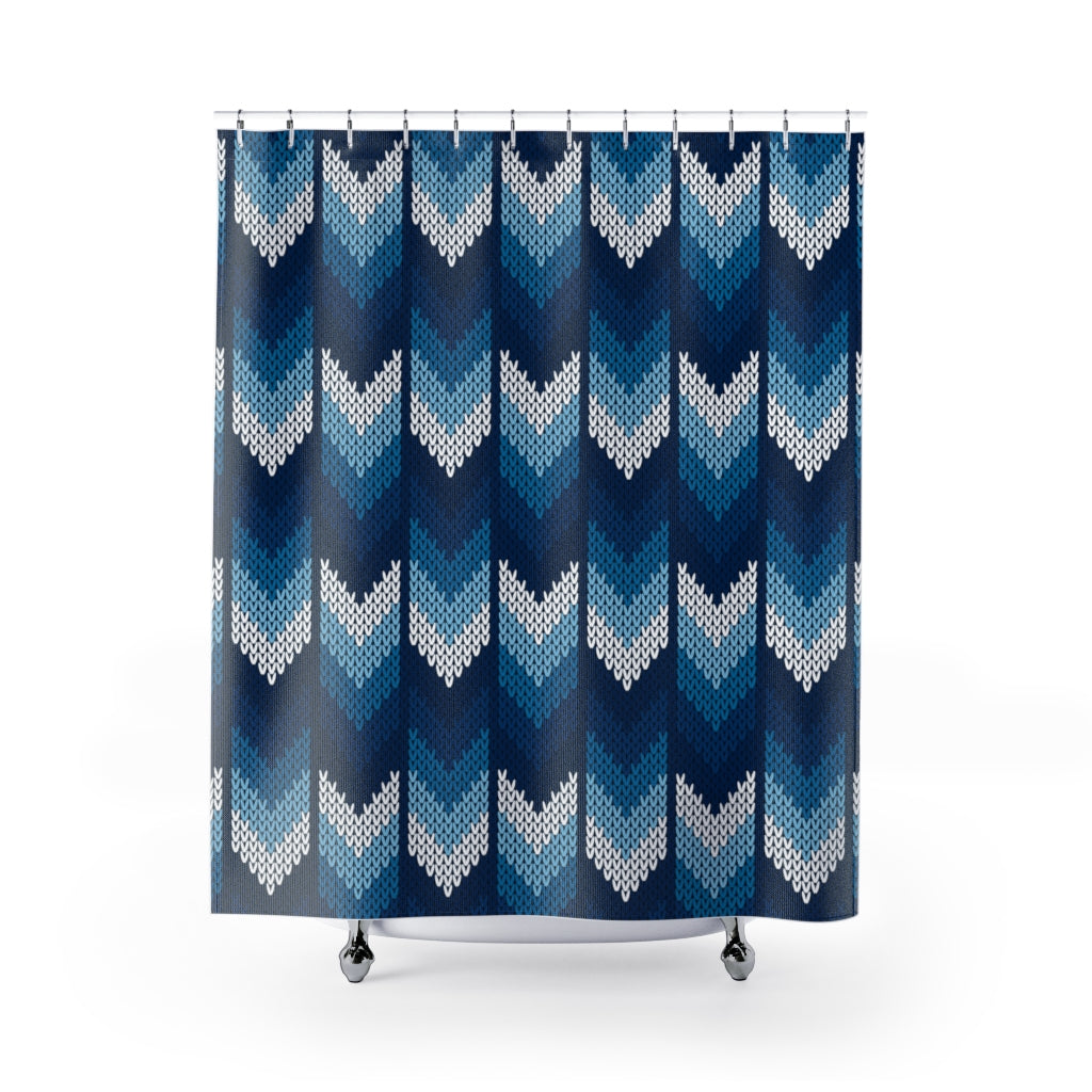 Knitted Sweater Pattern Stylish Design 71" x 74" Elegant Waterproof Shower Curtain for a Spa-like Bathroom Paradise Exceptional Craftsmanship-Express Your Love Gifts