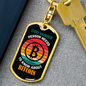 Know About Bitcoin Crypto Keychain Stainless Steel or 18k Gold Dog Tag Keyring-Express Your Love Gifts