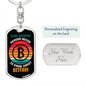Know About Bitcoin Crypto Keychain Stainless Steel or 18k Gold Dog Tag Keyring-Express Your Love Gifts