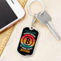 Know About Bitcoin Crypto Keychain Stainless Steel or 18k Gold Dog Tag Keyring-Express Your Love Gifts