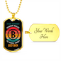 Know About Bitcoin Crypto Necklace Stainless Steel or 18k Gold Dog Tag 24" Chain-Express Your Love Gifts