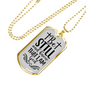 Know I Am God Christian Necklace Stainless Steel or 18k Gold Dog Tag 24" Chain-Express Your Love Gifts