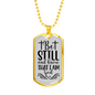Know I Am God Christian Necklace Stainless Steel or 18k Gold Dog Tag 24" Chain-Express Your Love Gifts