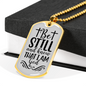 Know I Am God Christian Necklace Stainless Steel or 18k Gold Dog Tag 24" Chain-Express Your Love Gifts