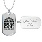 Know That I Am God Cross Christian Necklace Stainless Steel or 18k Gold Dog Tag 24" Chain-Express Your Love Gifts
