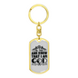 Know That I Am God Keychain Stainless Steel or 18k Gold Dog Tag Keyring-Express Your Love Gifts