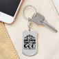 Know That I Am God Keychain Stainless Steel or 18k Gold Dog Tag Keyring-Express Your Love Gifts
