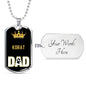 Korat Cat Dad Necklace Stainless Steel or 18k Gold Dog Tag 24" Chain-Express Your Love Gifts