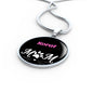 Korat Cat Mom Necklace Circle Pendant Stainless Steel or 18k Gold 18-22"-Express Your Love Gifts