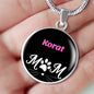 Korat Cat Mom Necklace Circle Pendant Stainless Steel or 18k Gold 18-22"-Express Your Love Gifts