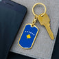Kosovo Flag Keychain Dog Tag Stainless Steel or 18k Gold-Express Your Love Gifts