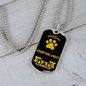 Kromfohrlander Dad Dog Necklace Stainless Steel or 18k Gold Dog Tag W 24" Dog Owner Lover-Express Your Love Gifts