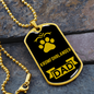 Kromfohrlander Dad Dog Necklace Stainless Steel or 18k Gold Dog Tag W 24" Dog Owner Lover-Express Your Love Gifts
