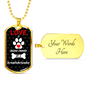 Kromfohrlander Love Is Stainless Steel or 18k Gold Dog Tag 24" Chain-Express Your Love Gifts