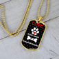 Kromfohrlander Love Is Stainless Steel or 18k Gold Dog Tag 24" Chain-Express Your Love Gifts