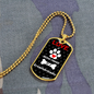 Kromfohrlander Love Is Stainless Steel or 18k Gold Dog Tag 24" Chain-Express Your Love Gifts