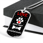 Kromfohrlander Love Is Stainless Steel or 18k Gold Dog Tag 24" Chain-Express Your Love Gifts