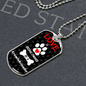 Kromfohrlander Love Is Stainless Steel or 18k Gold Dog Tag 24" Chain-Express Your Love Gifts
