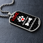 Kromfohrlander Love Is Stainless Steel or 18k Gold Dog Tag 24" Chain-Express Your Love Gifts