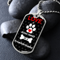 Kromfohrlander Love Is Stainless Steel or 18k Gold Dog Tag 24" Chain-Express Your Love Gifts