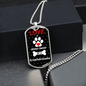 Kromfohrlander Love Is Stainless Steel or 18k Gold Dog Tag 24" Chain-Express Your Love Gifts