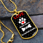 Kromfohrlander Love Is Stainless Steel or 18k Gold Dog Tag 24" Chain-Express Your Love Gifts