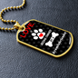 Kromfohrlander Love Is Stainless Steel or 18k Gold Dog Tag 24" Chain-Express Your Love Gifts