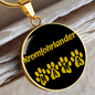 Kromfohrlander Mama Circle Necklace Stainless Steel or 18k Gold 18-22" Dog Owner Lover-Express Your Love Gifts