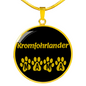Kromfohrlander Mama Circle Necklace Stainless Steel or 18k Gold 18-22" Dog Owner Lover-Express Your Love Gifts