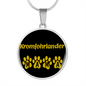 Kromfohrlander Mama Circle Necklace Stainless Steel or 18k Gold 18-22" Dog Owner Lover-Express Your Love Gifts