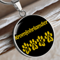 Kromfohrlander Mama Circle Necklace Stainless Steel or 18k Gold 18-22" Dog Owner Lover-Express Your Love Gifts