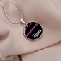 Kromfohrlander Mama Necklace Circle Pendant Stainless Steel or 18k Gold 18-22" Dog Mom Pendant-Express Your Love Gifts